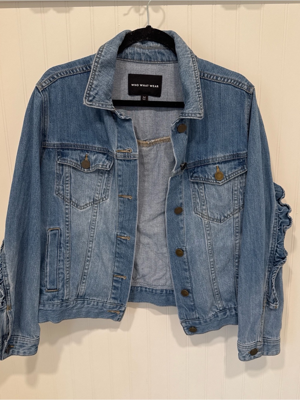 Who What Wear Light Blue Denim Jacket - Picture 3 of 4